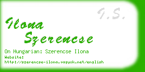 ilona szerencse business card